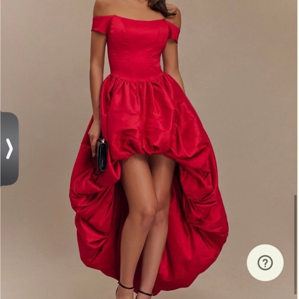 MESHKI - Amelia Bubble Maxi Dress - Ruby Red - NWT - Size Large
